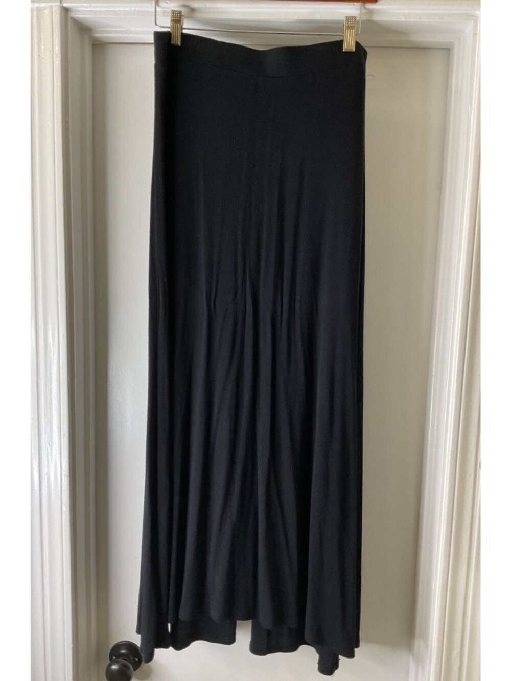 American Eagle Outfitters Black Side-Slit Stretch Maxi Skirt Size M